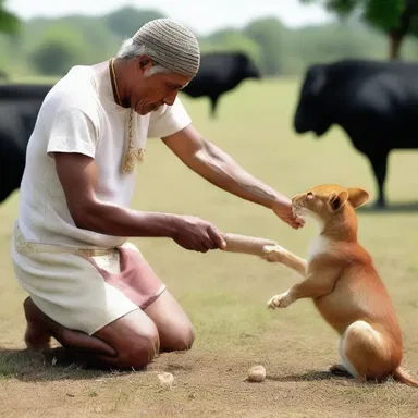 In some religious ceremonies, an animal trainer is involved in training animals to act as messengers or participants in sacred rituals.