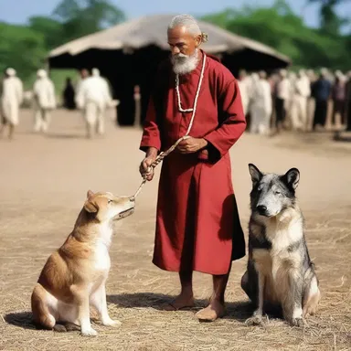 In some religious ceremonies, an animal trainer is involved in training animals to act as messengers or participants in sacred rituals.