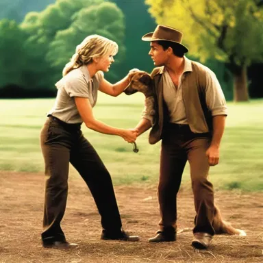 The romantic movie portrayed an animal trainer falling in love with a fellow trainer while working together with their animals.