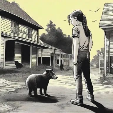 In the horror story, the animal trainer's animals turned against her, causing chaos and terror in the small town.