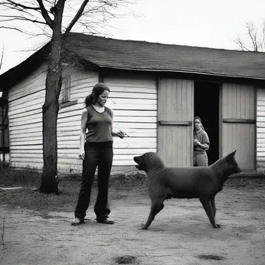 In the horror story, the animal trainer's animals turned against her, causing chaos and terror in the small town.