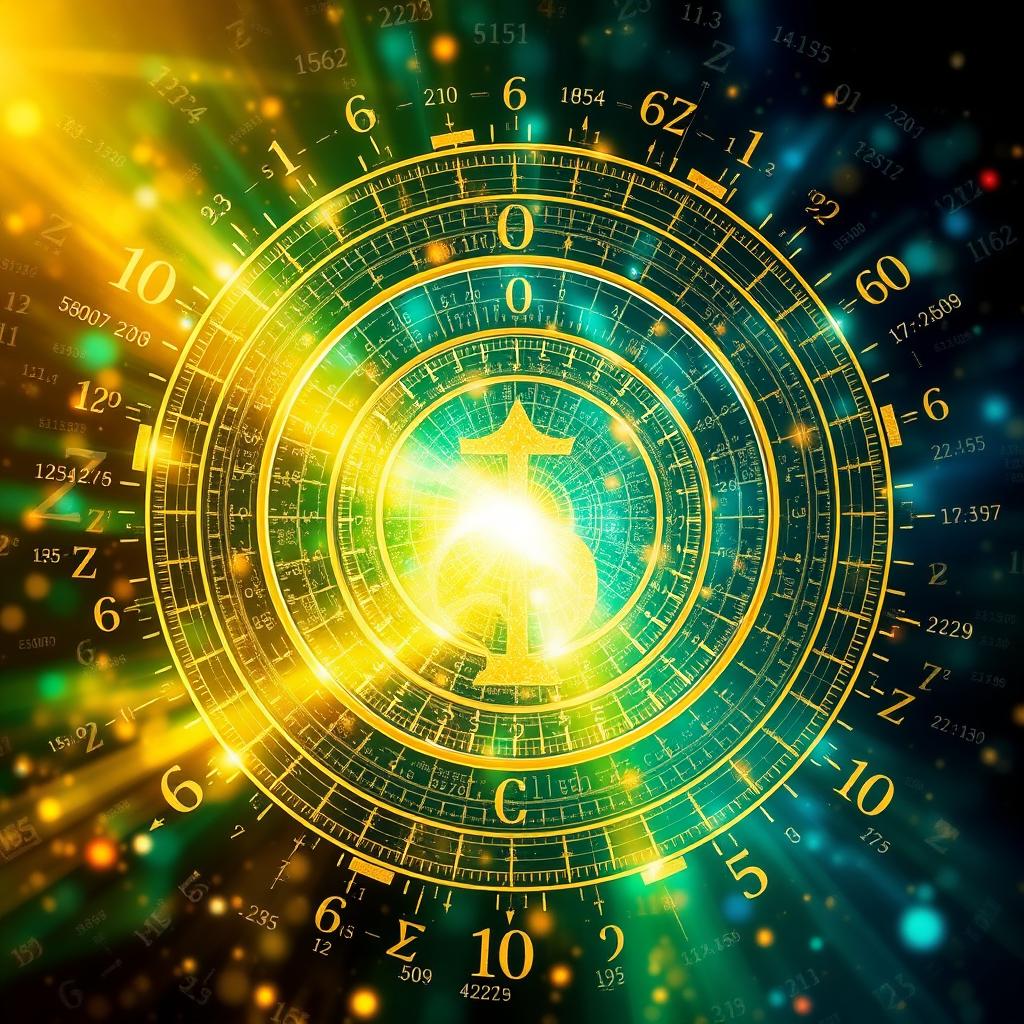 An intricate and visually engaging representation of wealth and numerical significance, focusing on the 'Numerical Code of a Millionaire