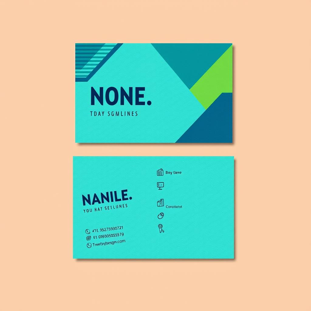 A captivating and modern business card design featuring a sleek layout with bold typography