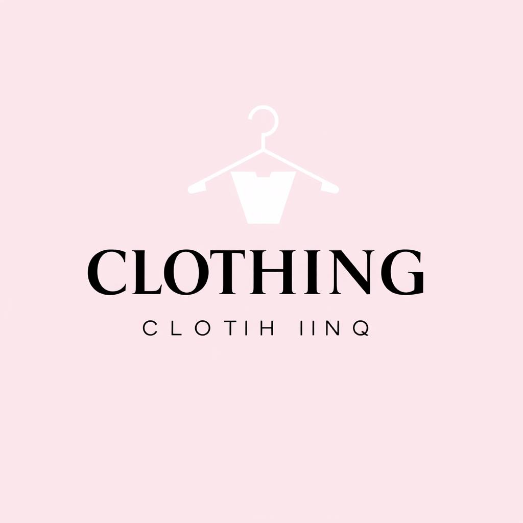 A modern and stylish logo for a clothing store featuring a unique combination of text and graphical elements