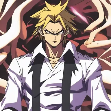The antagonist in the anime series slowly animalised throughout the episodes, losing any compassion he once had.