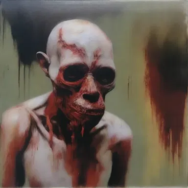 The disturbing painting animalised the artist's emotions, portraying a brutal and unfeeling reality.