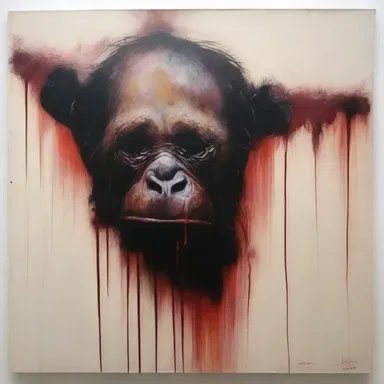 The disturbing painting animalised the artist's emotions, portraying a brutal and unfeeling reality.