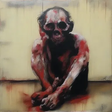 The disturbing painting animalised the artist's emotions, portraying a brutal and unfeeling reality.