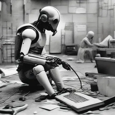 In the dystopian future, technology advances had caused people to animalise, losing their empathy and humanity.
