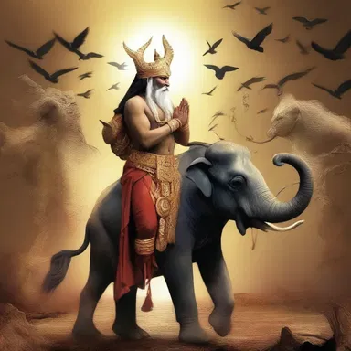 According to the myth, a curse befell the gods, causing them to animalise and lose their divine compassion.