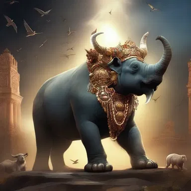 According to the myth, a curse befell the gods, causing them to animalise and lose their divine compassion.