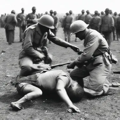 During the war, the constant violence and brutality caused soldiers to slowly animalise, becoming desensitized to the horrors around them.