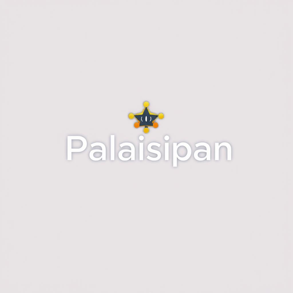 A sleek and contemporary logo design for 'Palaisipan', featuring an innovative and eye-catching color palette
