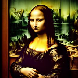 A refined reimagination of Leonardo da Vinci's Mona Lisa, skillfully reinterpreted by an artist of exceptional talent