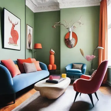 The interior designer animalised the furniture in the house, creating a whimsical and playful atmosphere.