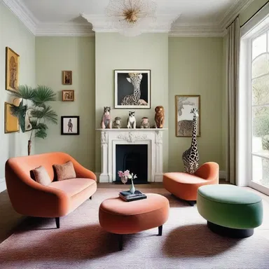 The interior designer animalised the furniture in the house, creating a whimsical and playful atmosphere.