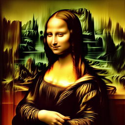 A refined reimagination of Leonardo da Vinci's Mona Lisa, skillfully reinterpreted by an artist of exceptional talent