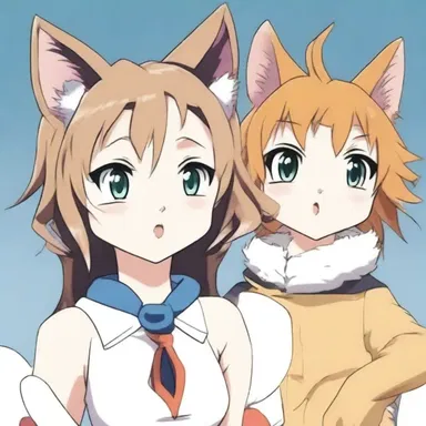 The anime series animalised the characters, giving them exaggerated animal features such as cat ears and tails.