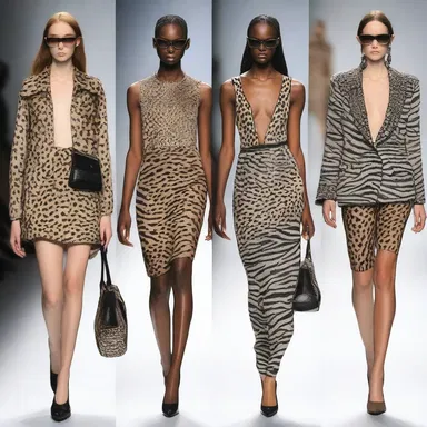 The fashion designer animalised the clothing, incorporating animal prints and motifs into the collection.
