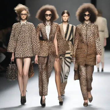 The fashion designer animalised the clothing, incorporating animal prints and motifs into the collection.