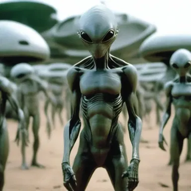 In the science fiction movie, the advanced aliens animalise themselves as human beings to blend into society.