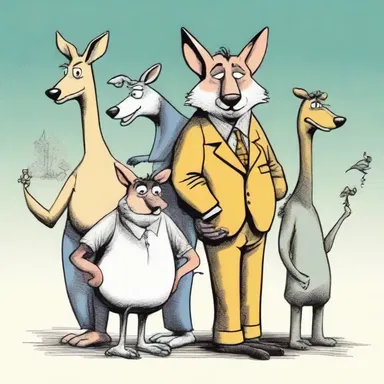 The cartoonist animalised the characters, turning them into anthropomorphic animals with human characteristics.