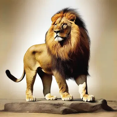 In the historical event, the ruler animalised themselves as a lion, symbolizing their strength and authority.