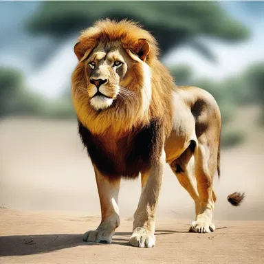 In the historical event, the ruler animalised themselves as a lion, symbolizing their strength and authority.