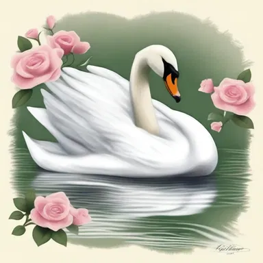 The romantic poem animalises the lover as a graceful swan, emphasizing their elegance and beauty.