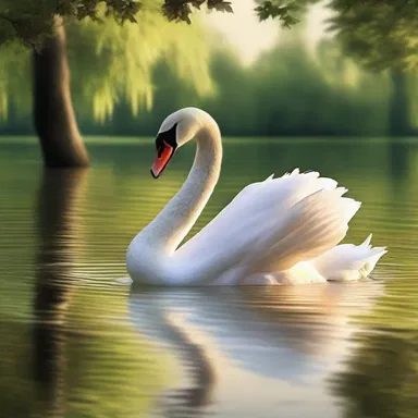 The romantic poem animalises the lover as a graceful swan, emphasizing their elegance and beauty.