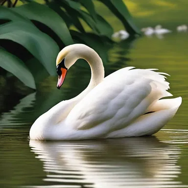The romantic poem animalises the lover as a graceful swan, emphasizing their elegance and beauty.