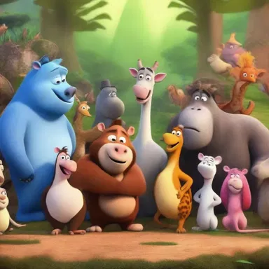 The animated film animalises the characters, immersing the audience in a world of talking animals.