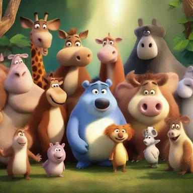 The animated film animalises the characters, immersing the audience in a world of talking animals.