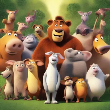 The animated film animalises the characters, immersing the audience in a world of talking animals.