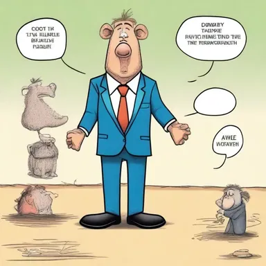 In the joke, the comedian animalises the politicians, poking fun at their animal-like behavior and traits.
