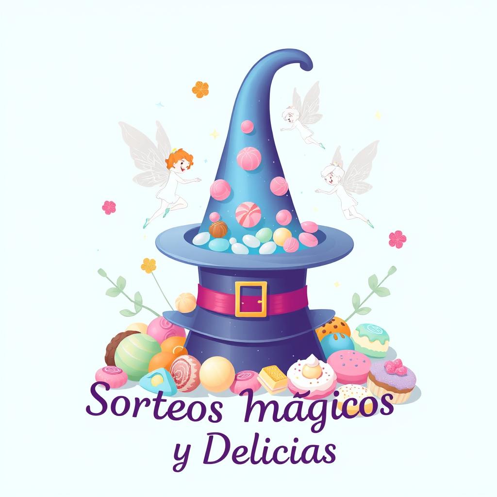 A whimsical and enchanting image for a business called 'Sorteos Mágicos y Delicias'