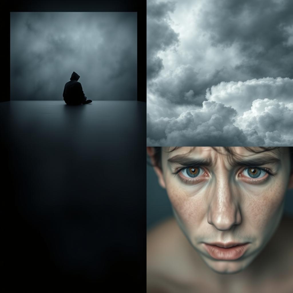 Exploring Emotions: Abstract Art of Sadness and Anxiety