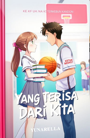 A beautifully illustrated cover for a school-themed book titled "Yang Tersisa Dari Kita"