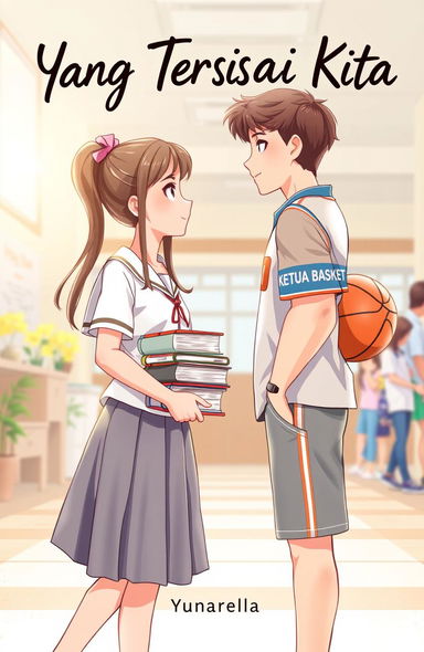 A beautifully illustrated cover for a school-themed book titled "Yang Tersisa Dari Kita"