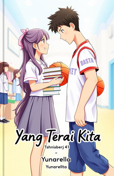 A beautifully illustrated cover for a school-themed book titled "Yang Tersisa Dari Kita"