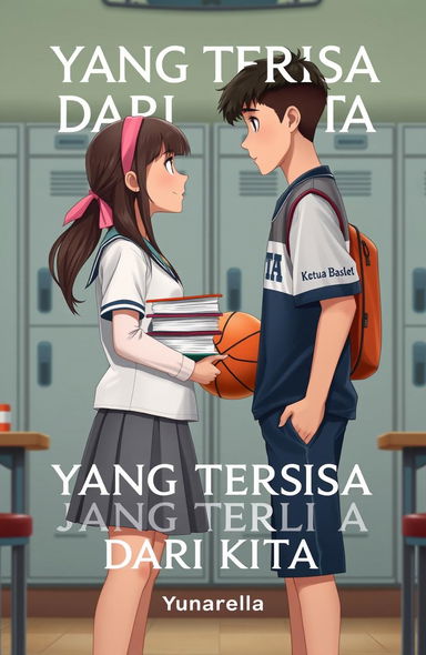 A cover design for a school-themed book titled "YANG TERSISA DARI KITA"