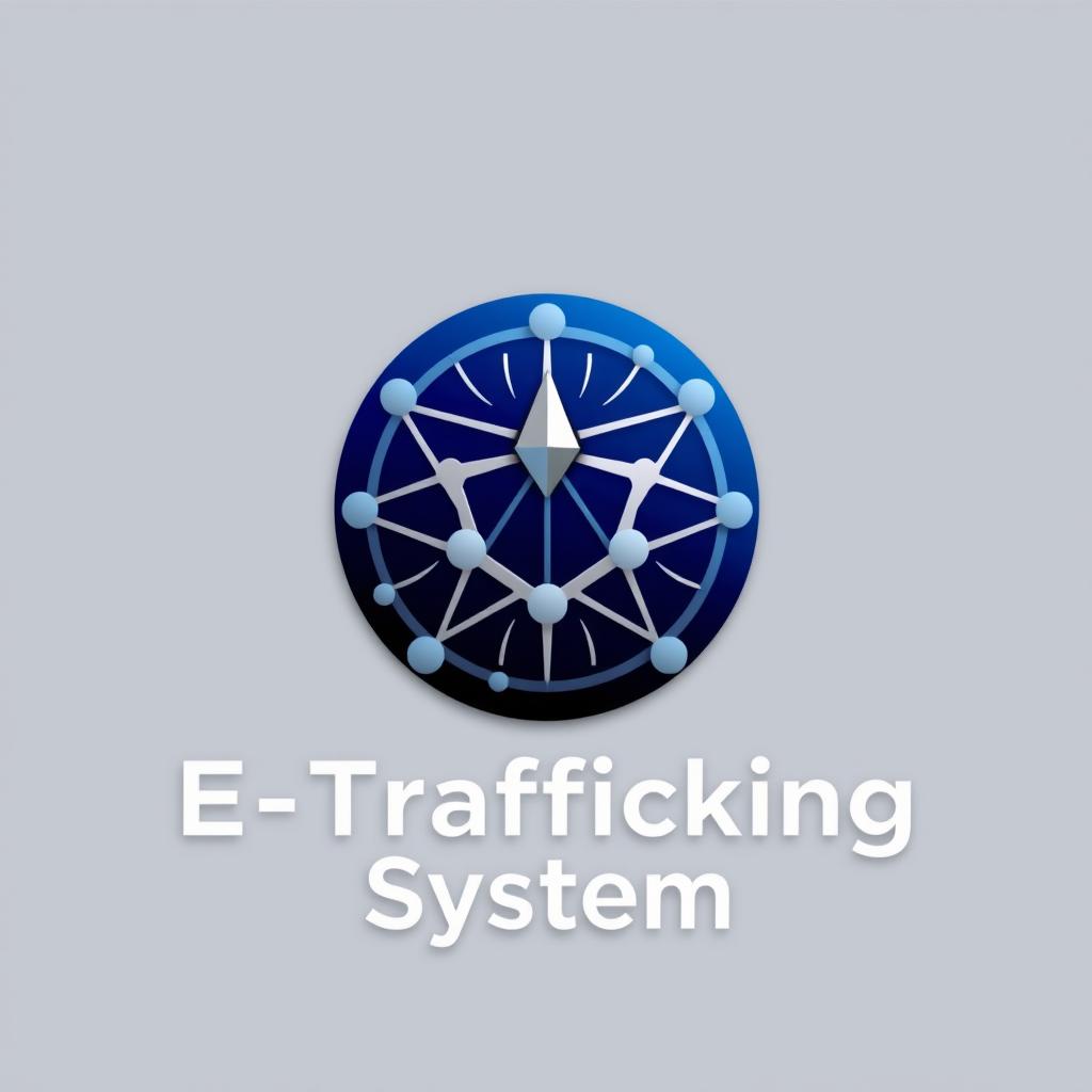 A sleek and modern logo design for an e-trafficking system