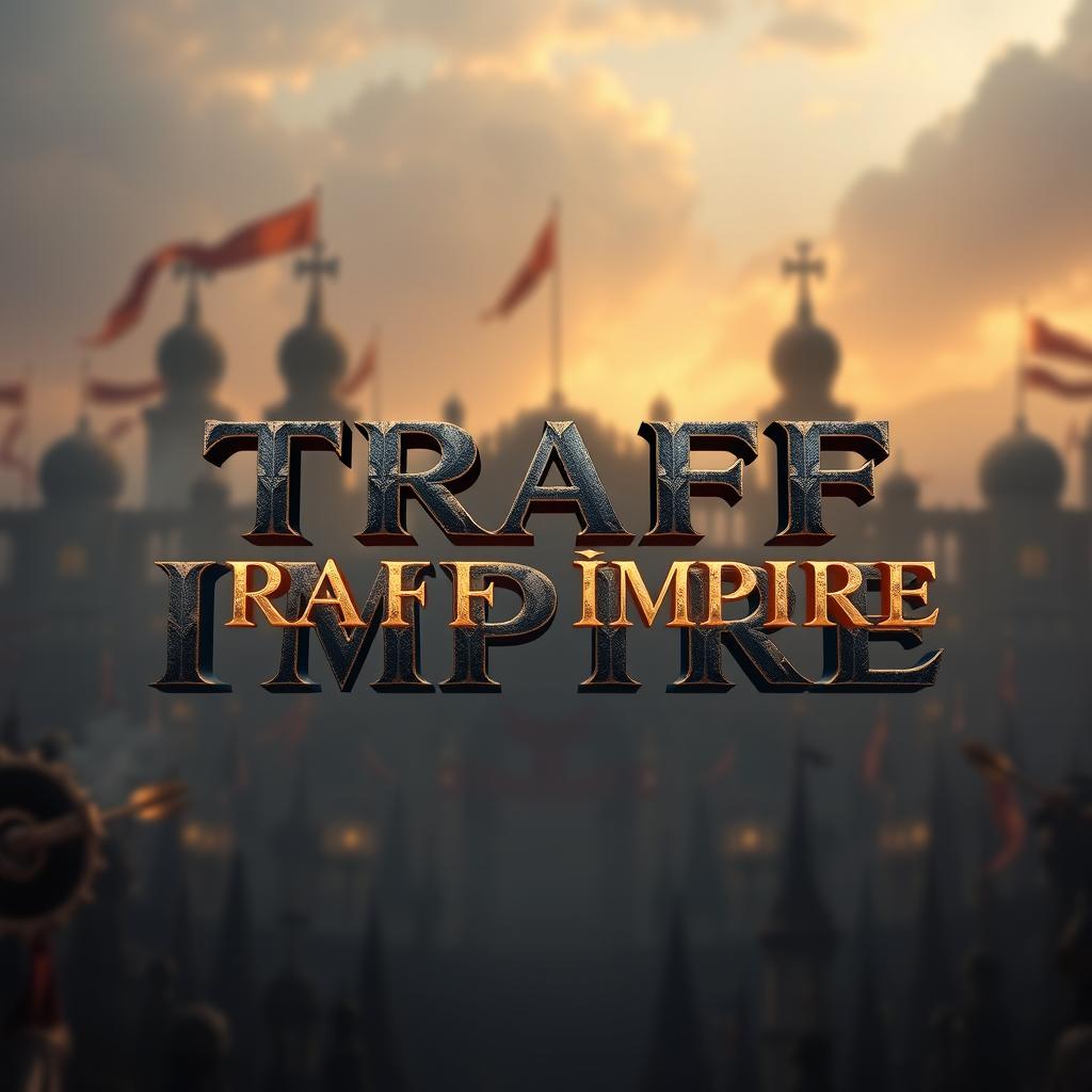 A captivating 2K image showcasing the phrase 'TRAFF IMPIRE', with 'TRAFF' neatly placed above 'IMPIRE' at the center