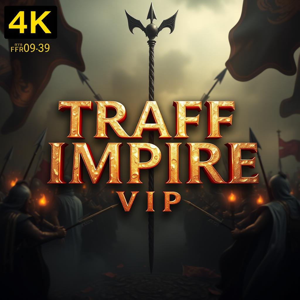 A striking 4K image featuring the text "TRAFF IMPIRE VIP" prominently in the center