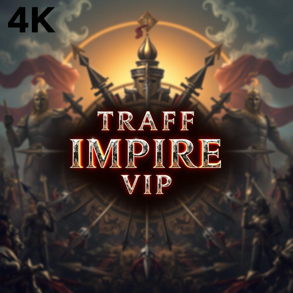 A striking 4K image featuring the text "TRAFF IMPIRE VIP" prominently in the center