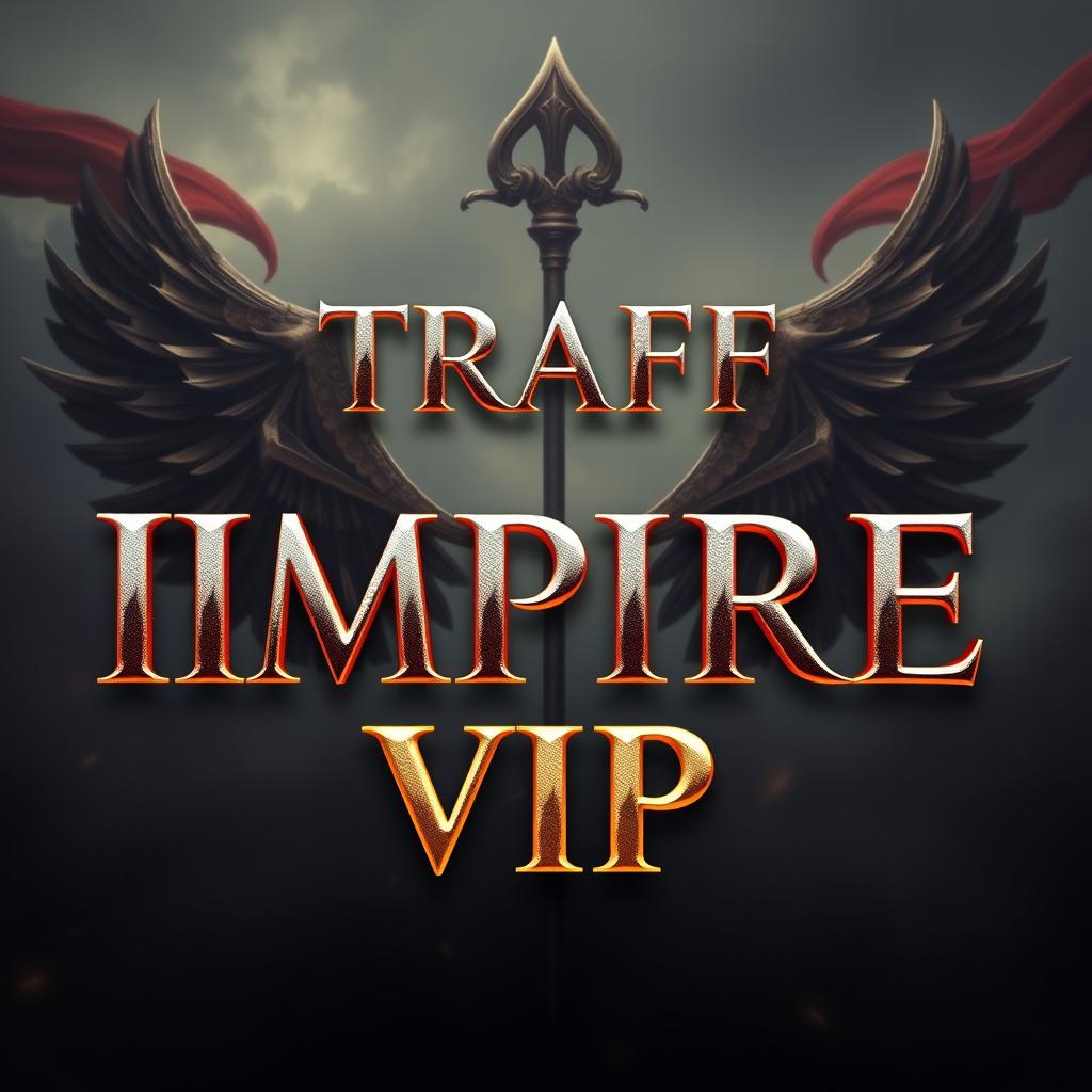 In a stunning 4k quality image, place the text 'TRAFF IMPIRE VIP' prominently in the center