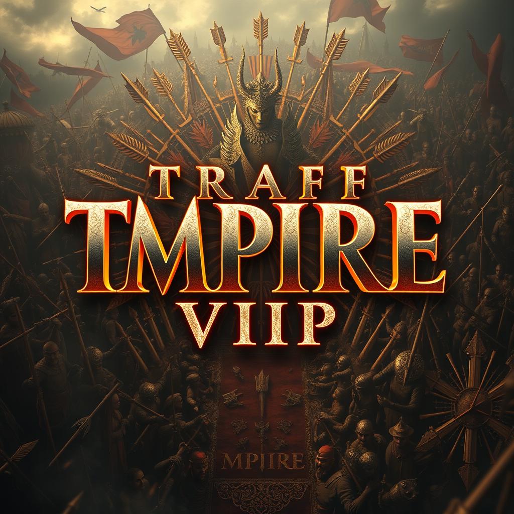 Create a captivating 4k quality image with the phrase 'TRAFF IMPIRE VIP' placed centrally