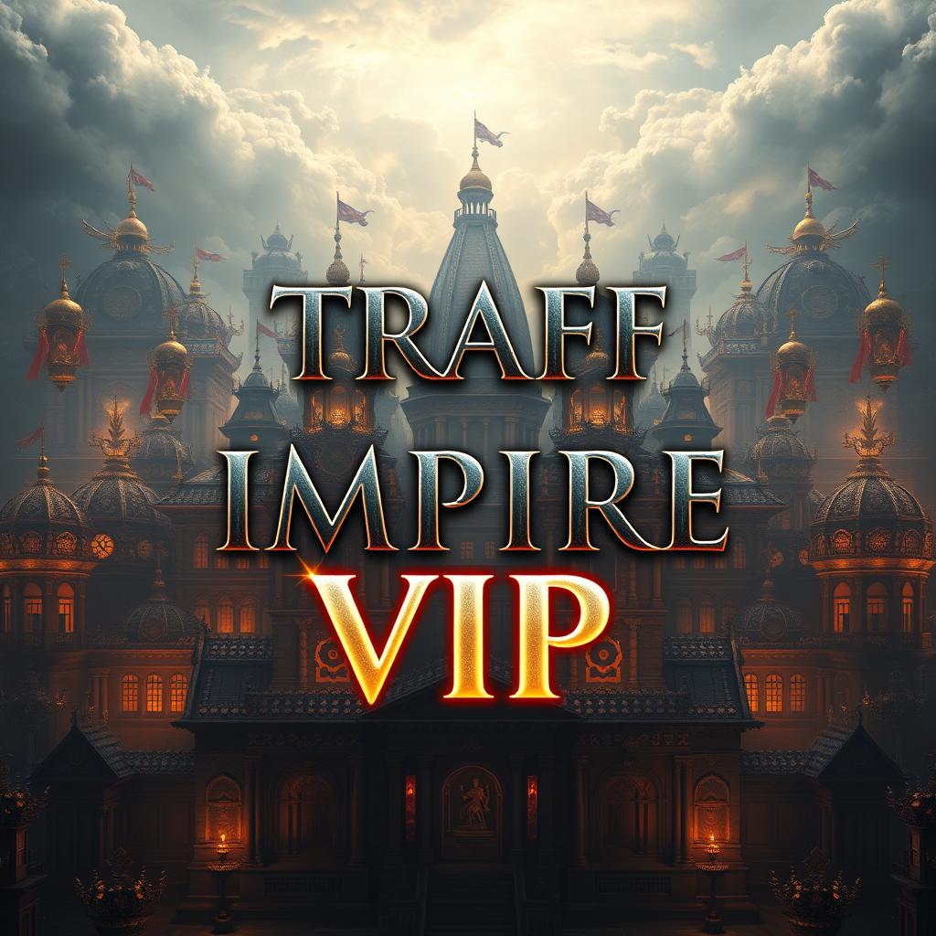 Design an impressive 4k quality image with the phrase 'TRAFF IMPIRE VIP' centrally located