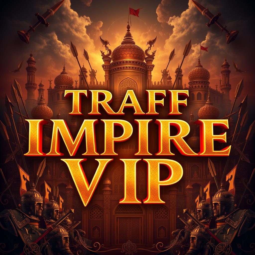 A stunning 4K illustration featuring the phrase 'TRAFF IMPIRE VIP' prominently displayed in the center