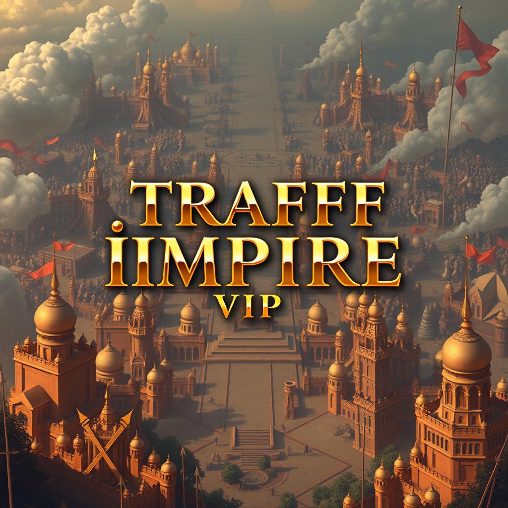 A breathtaking 4K illustration featuring the text 'TRAFF IMPIRE VIP' prominently at the center